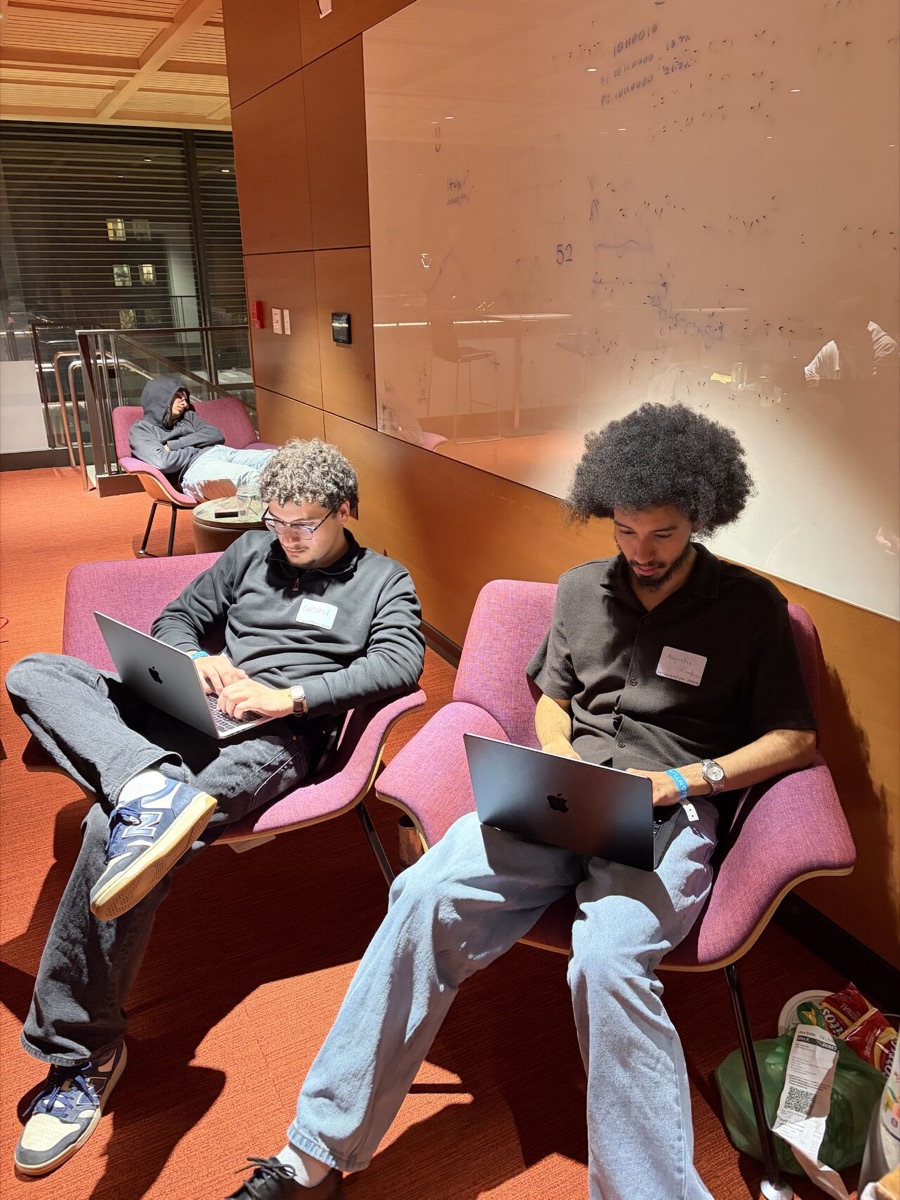Working during the hackathon