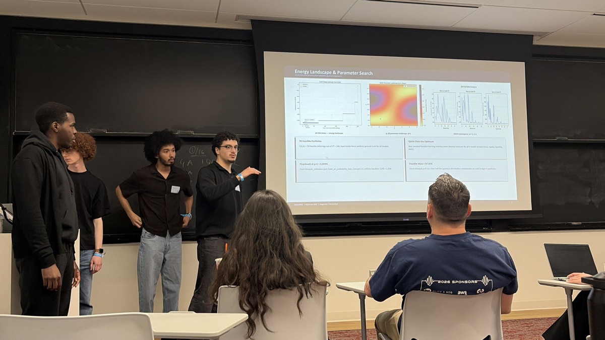 Presenting the project on stage